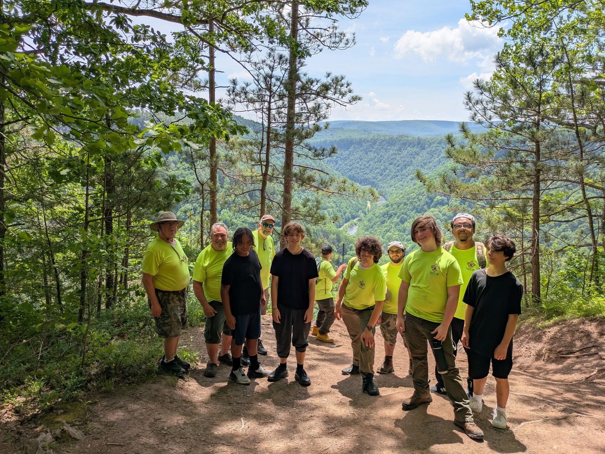 Scouts at a mountain overlook