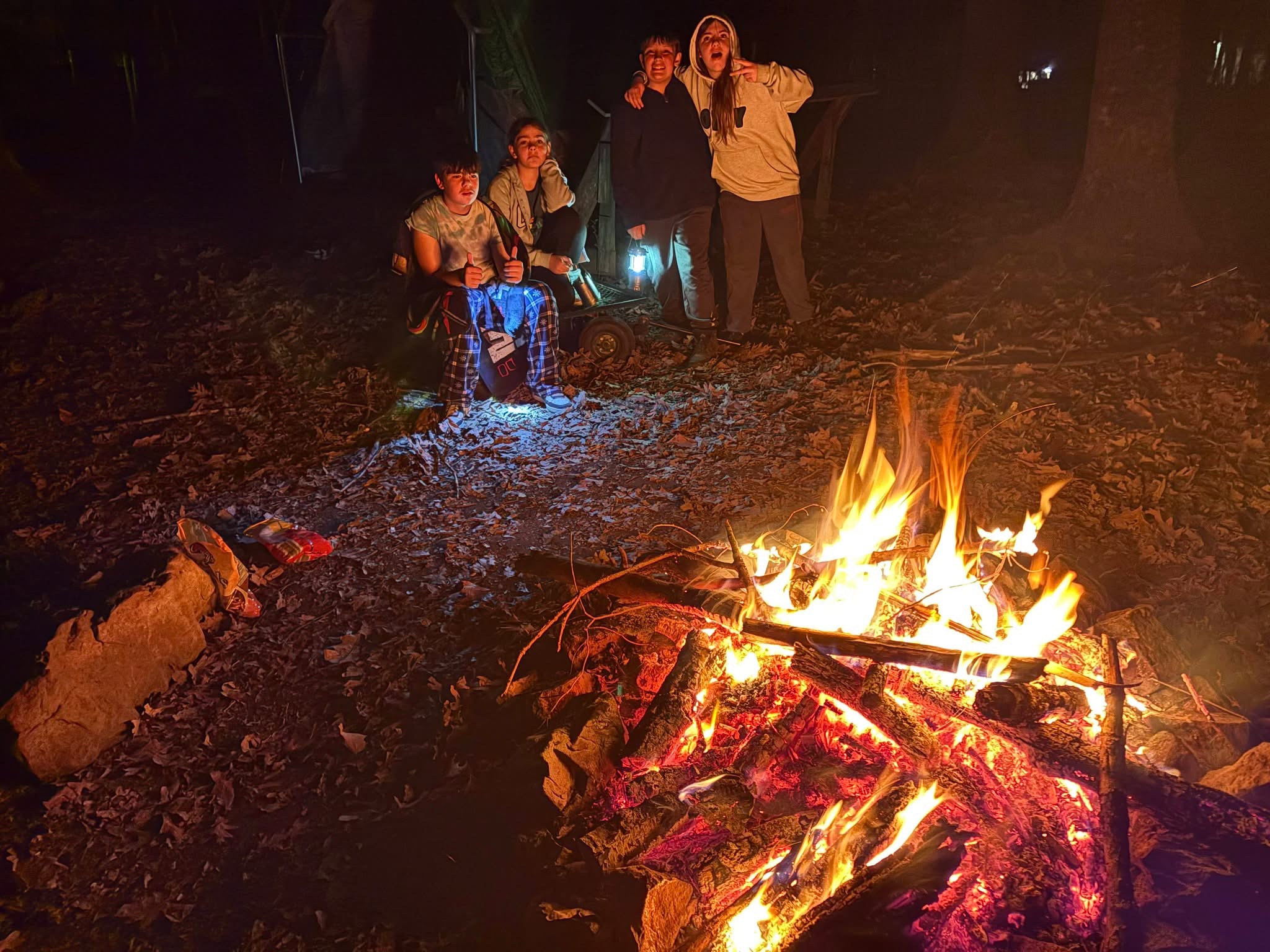 Scouts at high adventure activity on expedition